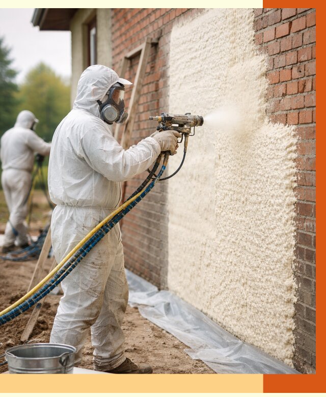 Утепление кирпичного дома ППУ в находке под ключ от 6705 руб. | ТепломастерНхд