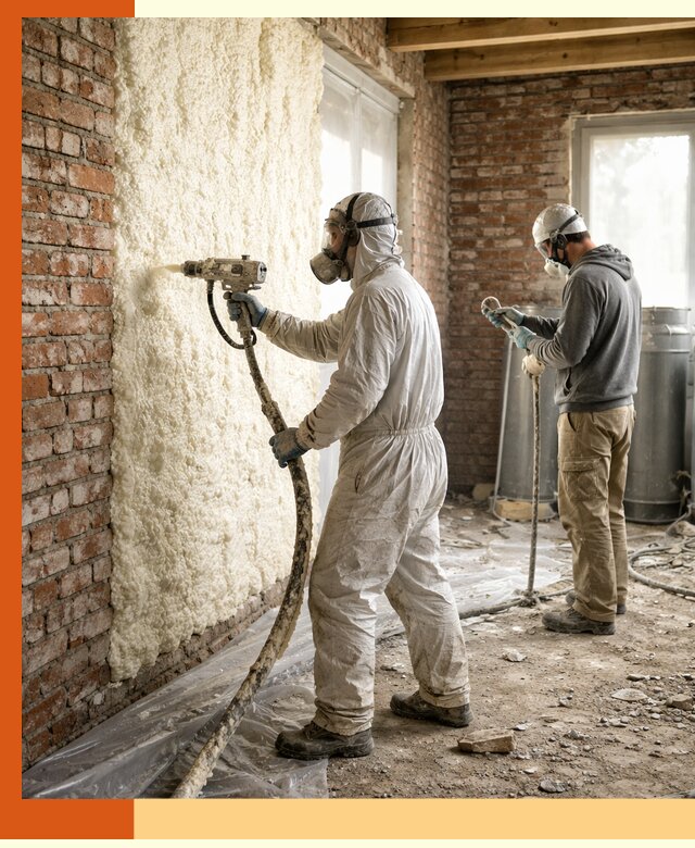 Утепление кирпичного дома пенополиуретаном в находке