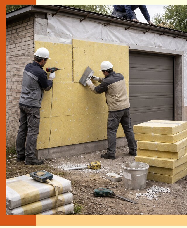 Утепление гаража снаружи в находке качественно и надёжно