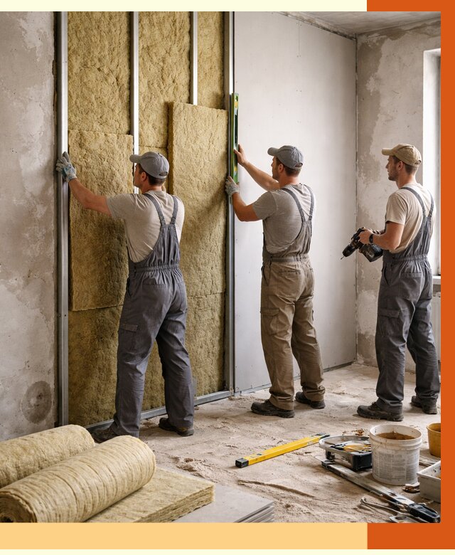 Утепление стен изнутри в находке от 2321 руб/м² под ключ | ТепломастерНхд