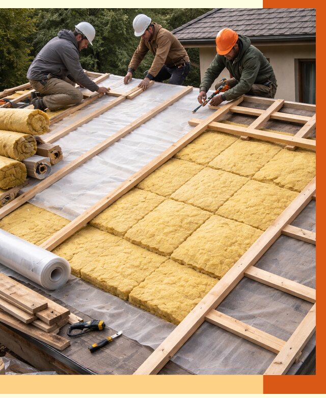 Утепление скатной крыши в находке от 1289 руб./м2 под ключ | ТепломастерНхд