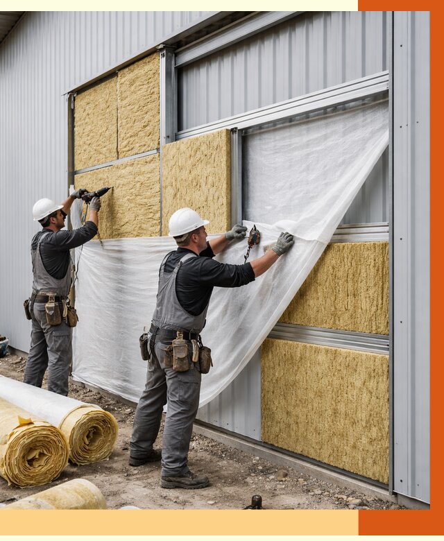 Утепление металлического склада в находке от 4642 руб/м2 — комплексное утепление под ключ | ТепломастерНхд