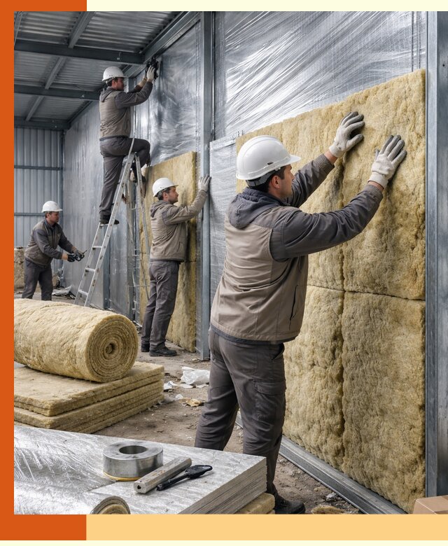 Утепление металлического склада в находке: теплоизоляция и герметизация