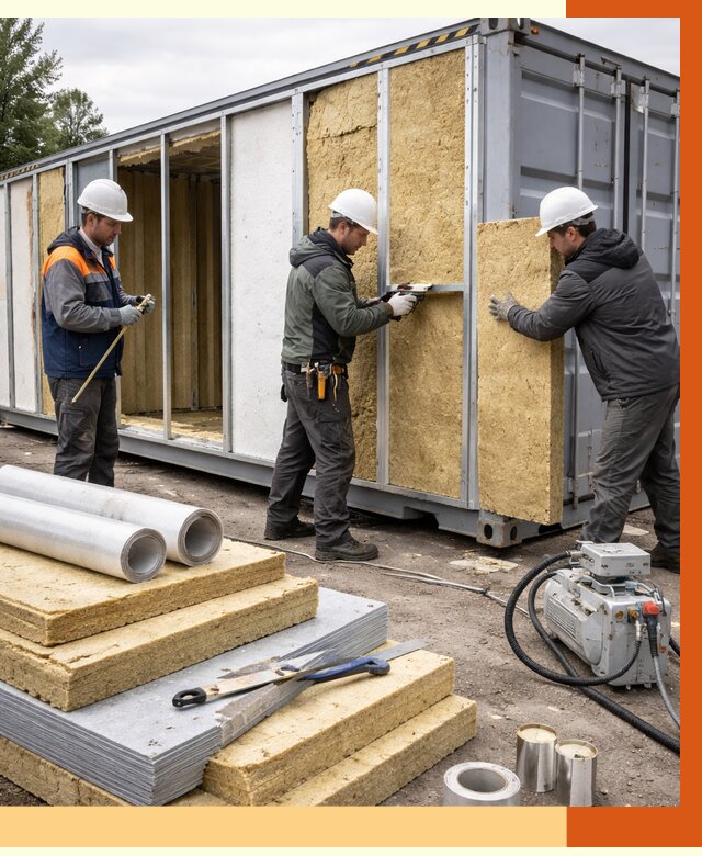 Утепление морского контейнера в находке от 3868 руб. под ключ | ТепломастерНхд