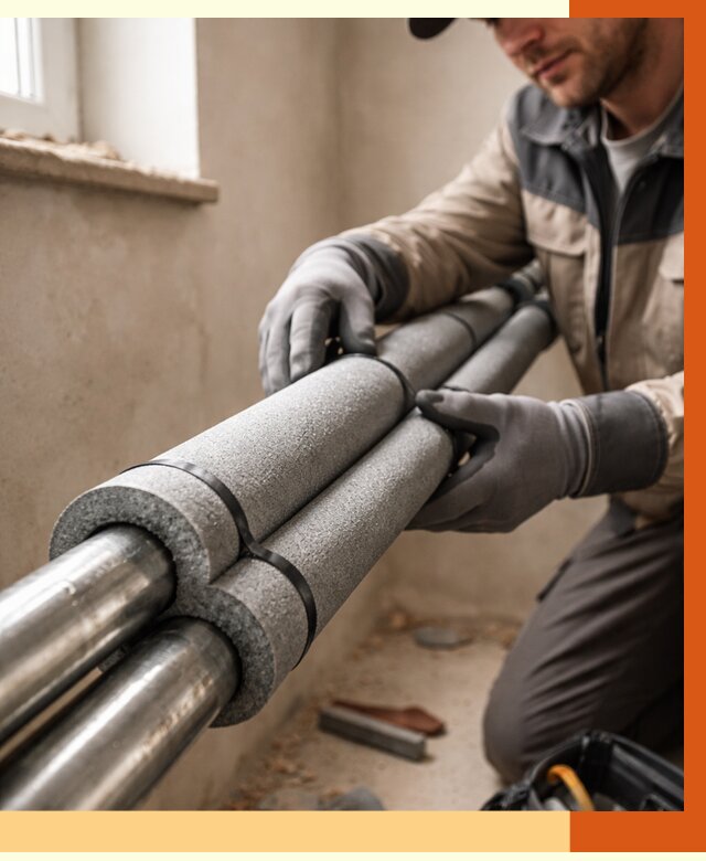 Утепление труб отопления в находке от 2940 руб. за м² — услуги под ключ | ТепломастерНхд