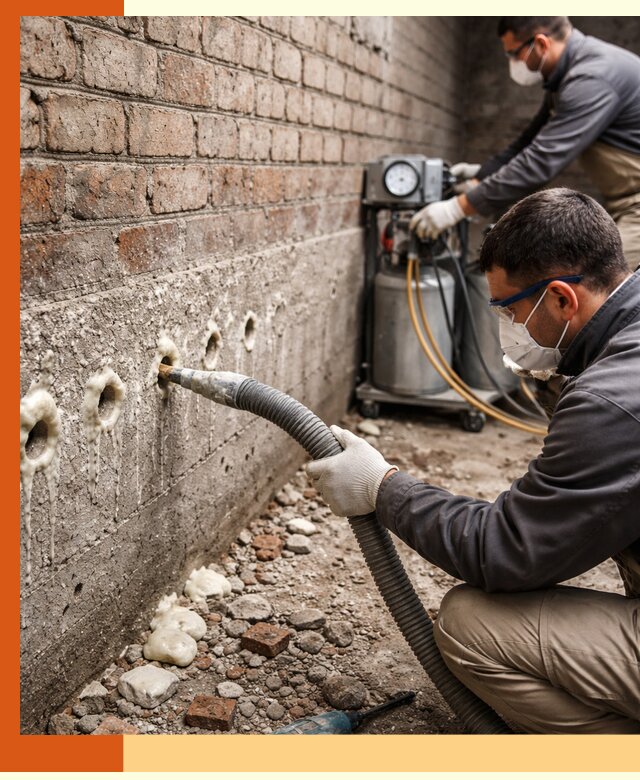Заполнение колодцевой кладки ППУ в находке быстро и герметично