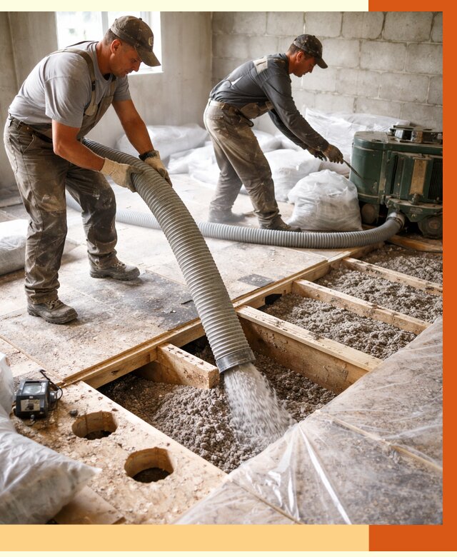 Заполнение пустот перекрытий в находке от 4642 руб. под ключ | ТепломастерНхд