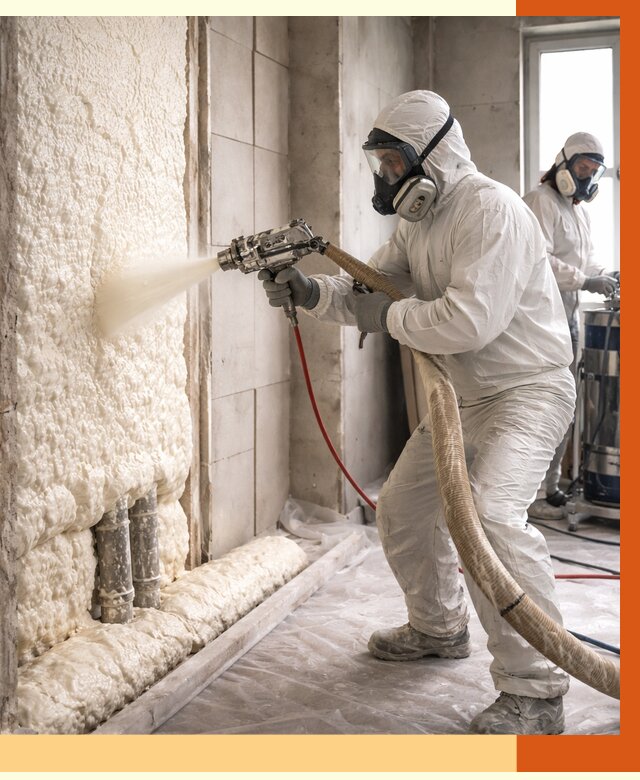 Напыление пенополиуретана в находке от 7736 руб./м2 — услуги и монтаж ППУ | ТепломастерНхд