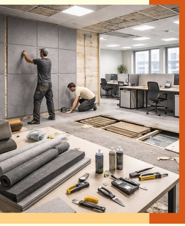 Профессиональная шумоизоляция офиса в находке от 6963 руб. за м2 | ТепломастерНхд