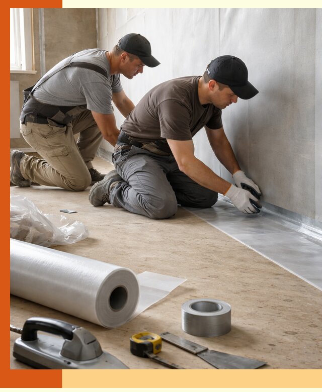 Монтаж пароизоляции для дома и помещений в находке